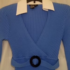 SARA WOMEN'S LONG SLEEVE V-NECK SWEATER